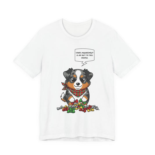 Australian Shepherd Chibi Sarcastic Christmas Unisex T-Shirt