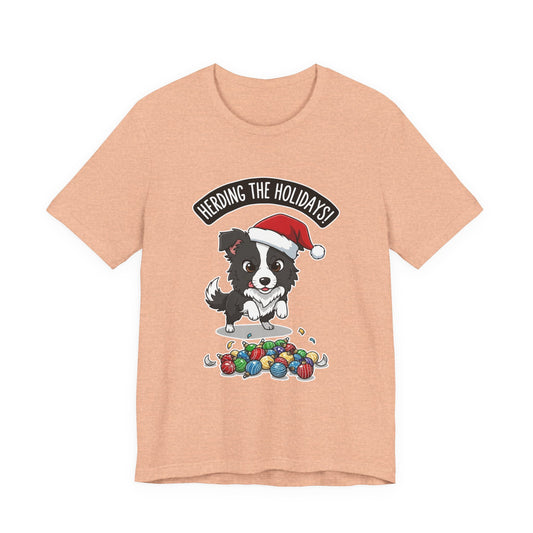 Border Collie Chibi Christmas Unisex T-Shirt