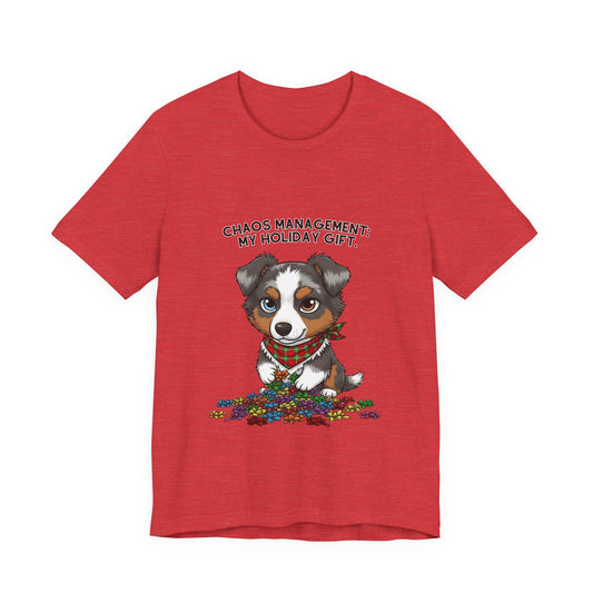 Australian Shepherd Chibi Christmas Unisex T-Shirt