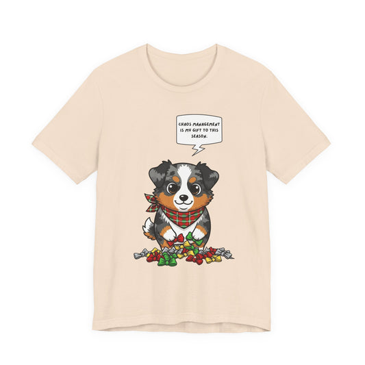 Australian Shepherd Chibi Sarcastic Christmas Unisex T-Shirt