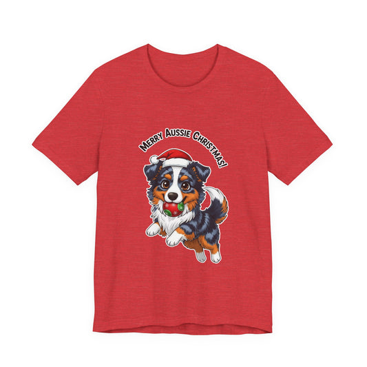 Australian Shepherd Chibi Christmas Unisex T-Shirt