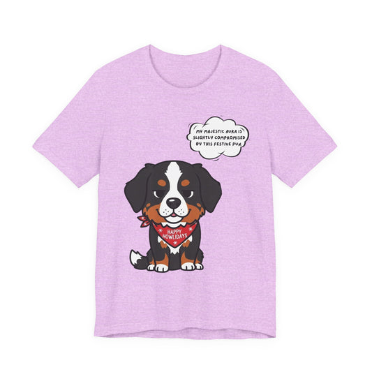 Bernese Mountain Dog Chibi Sarcastic Christmas Unisex T-Shirt