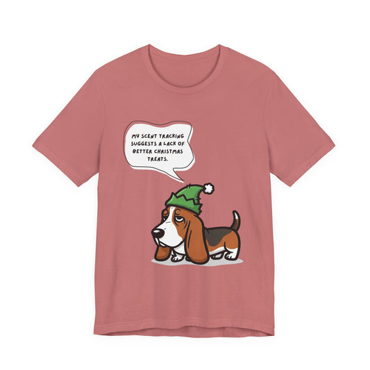 Basset Hound Chibi Sarcastic Christmas Unisex T-Shirt