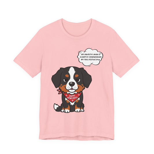 Bernese Mountain Dog Chibi Sarcastic Christmas Unisex T-Shirt